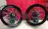 55109-12 09-17 55107-12 Harley-davidson Harley 16x3 Softail Slim Front Rear Black Steel Wire Spoke Laced Wheels