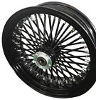 24575 Ultima Motorcycle Rim King Spoke Blk On Single Disk