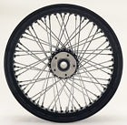 36-653 Unbranded Black Spoke Single Disc Front Wheel For Harley Custom