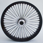 37-541 Unbranded Black Chrome King Spoke Front Single Disc Wheel For