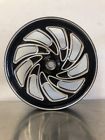 40774-10 Harley Dyna Front Wheel Typhoon Custom Contrast Cut Black