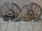 43312-84b 43312-84b- 40975-86c Chrome Laced Wheels Dyna Sportster Nice True Used