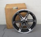 43942-02 Oem Softail Black Slotted Six Spoke Wheel New