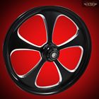 5-blade-bc-23-fl-08-19 Ftd Customs Harley Black Contrast Inch Front Wheel Floating Rotors