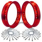 5204cb  Caliber Racing Bright Red Aluminum Anodized Inch Rims Spokes Set