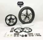 5379 Sport Chrome Reinforcer Black Front Rear Wheel Combo Discs Rotors