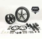5380 Sport Chrome Reinforcer Piano Black Front Rear Wheel Discs Rotor