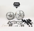5386 Sport Chrome Enforcer Front Rear Wheel Discs Hardware Black Forks