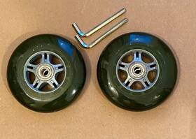 508-zz Abec 2 New 4 Inch Scooter Wheels With Allen Wrenches Hard Rubber Green - Abec5 508zz
