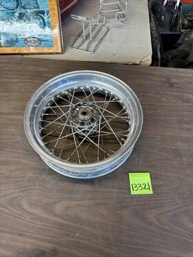 Akront 123556 Harley Star Hub Rear Rim 16 Inch X 4 Panhead Chopper Rigid Frame Spoke Wheel