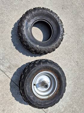 Whl-mb20-sl Baja Front Wheel Rim Assembly For Minibike 19x7-8 Brand New Tire