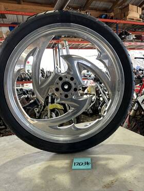 88776655 Big Dog Harley Chopper Front 21 Inch Mag 3 Spoke Sawblade Wheel Aluminum Billet Hub