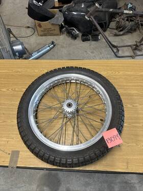 790897 Boranni 18 Inch Flat Track Rim Spool Hub Vintage 3.50-18 Carlisle Tire Bsa Triumph