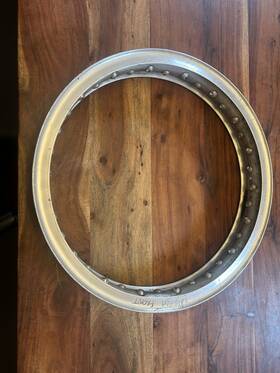 Borrani 01/4446 Laverda Sf Sf1 750 Drum Brake Front Rim 18x3 Record Rm No Damage