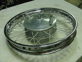 Bsa 37-1230 Nice A10 A50 A65 Early Front Wheel Assembly Jones Wm2-19 Very C