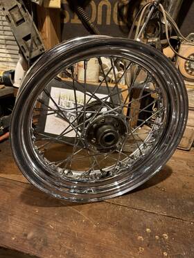 100416 Cci Harley Star Hub Rear 16 Inch X 4 Panhead Vintage Chopper Rigid Frame Spoke Wheel