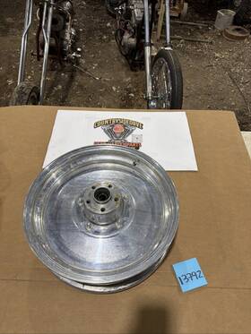 696979-69 Cci Harley Spun Aluminum Rear Wheel 16 Inch X 4 Smooth Shovelhead Dyna Fxr Disc Mag