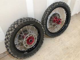 S43k3100 Cr Used Kke 17/14ft Wheels Rims Honda Cr80r 1993-2002 Cr85r 2003-2007 Red Front Rear