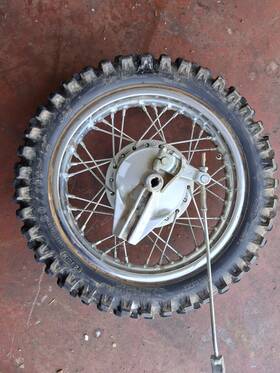 Cruwwcrf110 Cru Products Complete Rear Rim Wheel Brake Sprocket Assembly With Tire For Honda Crf 110 Crf110