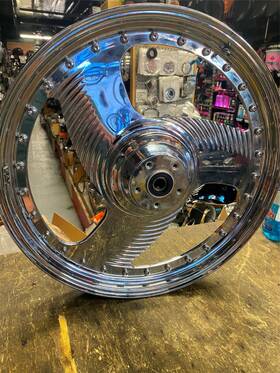Custom Chrome 18814 Scorpion Revtech Front Mag Wheel 1984-99 Softail Wide Glide Choppe