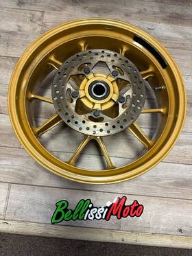 02gbob Ducati 749 999 Gold Oem Rear Wheel With Disk And Sprocket Mount