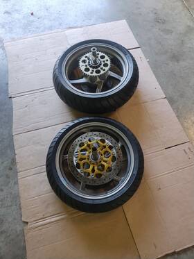 307685 Ducati 1999-04 Gt St2 St3 St4 Brembo Marchesini 5 Spoke Pair Front Rear Wheels