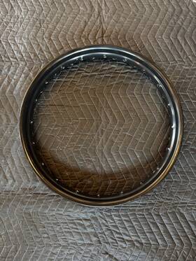 Mb79 Dunlop 18 Inch Wm3 Black 40 Hole Rim Harley-davidson Triumph Norton Bsa