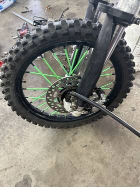 123445 Dunlop Tires 2004 01-13 Kawasaki Kx85 Kx100 Oem 17 Inch Front Wheel Rim Tire Complete