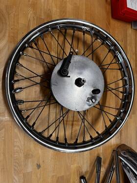 Dunlop W1230 Vintage Triumph Bsa Front Wheel Drum Brake Spokes 19 Inch 500 650