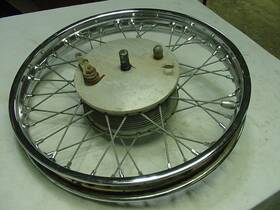 Wm2-18 Dunlop W1664 Triumph 500 T100s T90 Front Wheel Assembly Part # Great Chrome