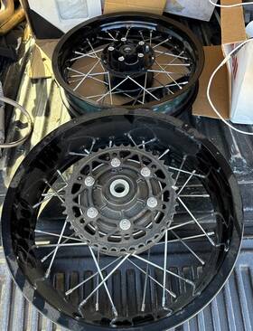 J17mc Excel Motorcycle Wheels Rims Set Triumph Bike 17 18 Inch Black Harley Herrmans Mc