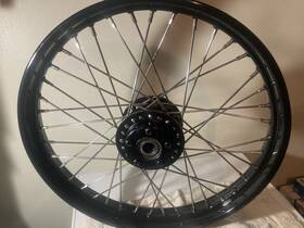 Be549 Grodybilt Black And Chrome 21 Inch Wheel Harley Sportster Fxd Dyna