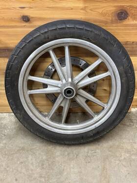 119x2.50m1 Harley-davidson 2008 Dyna Low Rider Fxdl Silver Cast Front Rim Wheel 100/90-19