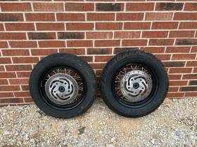 12344 Harley-davidson 16 Inch Black Spoke Wheel Set