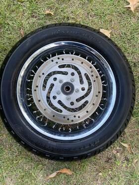 Harley-davidson 16m/cxmt 2012 Heritage Softtail Classic Spoke Front Wheel/tire And Rotor