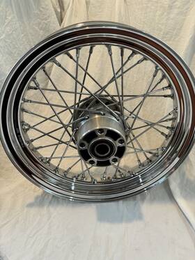 19411 Harley-davidson 2008 And Up Heritage /dyna/sporster 16x3 Rear Wheel Chrome Spoke