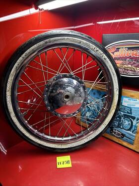 21-345565 Harley-davidson 21 Inch Ironhead Superglide Hamburger Drum Brake Vintage Chopper Front Wheel
