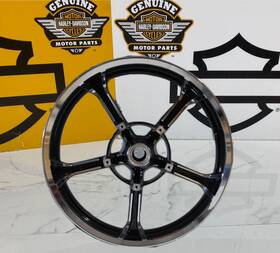 26177 Harley-davidson Oem 00-26 Touring Tomahawk Front Wheel 19 X 3.5 Chrome And Black