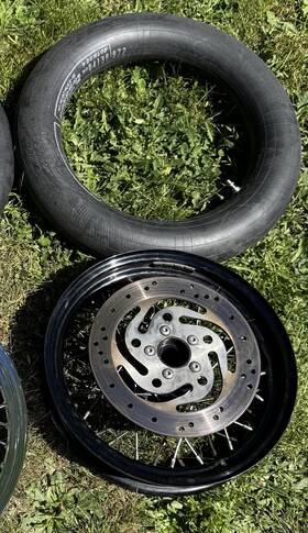 Harley-davidson 274210973857 16 Inch Rear Black Rim Spoke Wheel