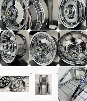 40900837 Harley-davidson Softail Fatboy 2022 23 Custom Chrome Wheels Slider Swingarm Rims Exchange