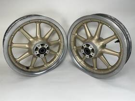 41187-03a Harley-davidson 2003 Road Glide Wagon Wheels 16x3 Gold Front And Rear