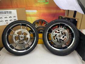 41845 Harley-davidson 09-23 Oem Touring Enforcer Wheels Tires 19 Inch Front And 18 Rear New Style