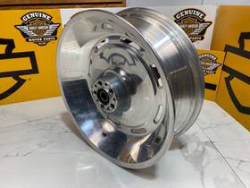 41995-08 Harley-davidson 45829 17 Inch X6 Softail Custom Slotted Rear Wheel Alcoa Polished