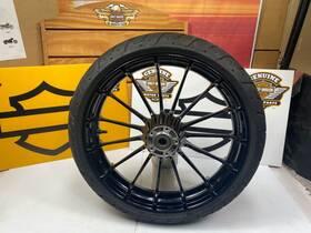 42064 Harley Davidson 00-23 Touring 19 Inch Front Turbine Talon Spoke Wheel And Tire Oem