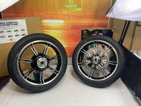 42113 Harley-davidson Oem 09-23 Touring Impeller 18 Inch Front And Rear Wheels Tires Rotors