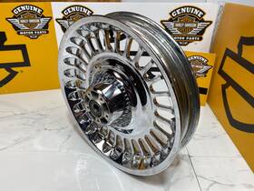 42195-10 Harley Davidson 45826 Oem 09-24 Touring Chrome Knuckle Wheel Rim 17x3 Inch Front