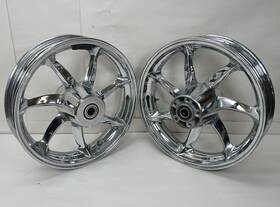 43300369 Harley-davidson 2012 Softail Heritage Wheels Front And Rear Chrome Machete 16x3