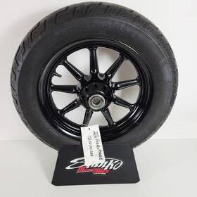 43300946 Harley Davidson Gloss Black 9 Spoke Front Wheel W Tire Heritage Softail 08-25 Flstc Flstn