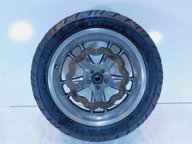 43333-06 Harley-davidson 2006-2007 Fxdl Dyna Low Rider Cast 10 Spoke Rear Wheel Rim Tire