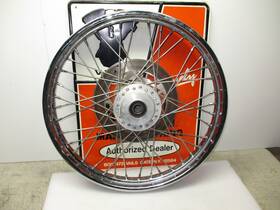 43662-08b Harley-davidson Genuine 21 Inch X 2.15 Spoked Front Wheel 25mm Axle Sporstster